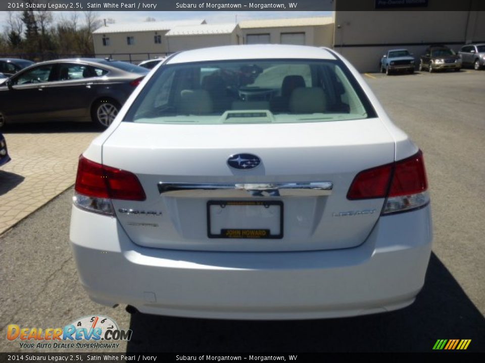 2014 Subaru Legacy 2.5i Satin White Pearl / Ivory Photo #6