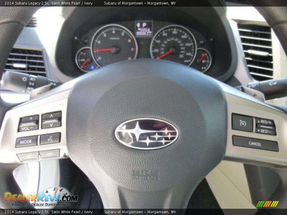 2014 Subaru Legacy 2.5i Satin White Pearl / Ivory Photo #18