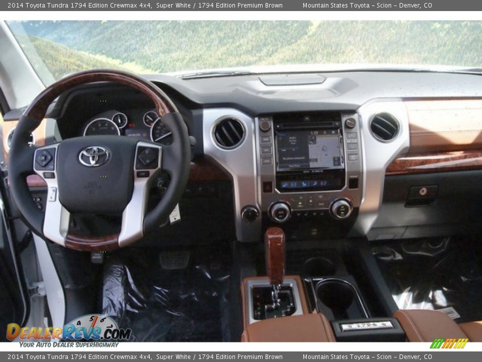 2014 Toyota Tundra 1794 Edition Crewmax 4x4 Super White / 1794 Edition Premium Brown Photo #7