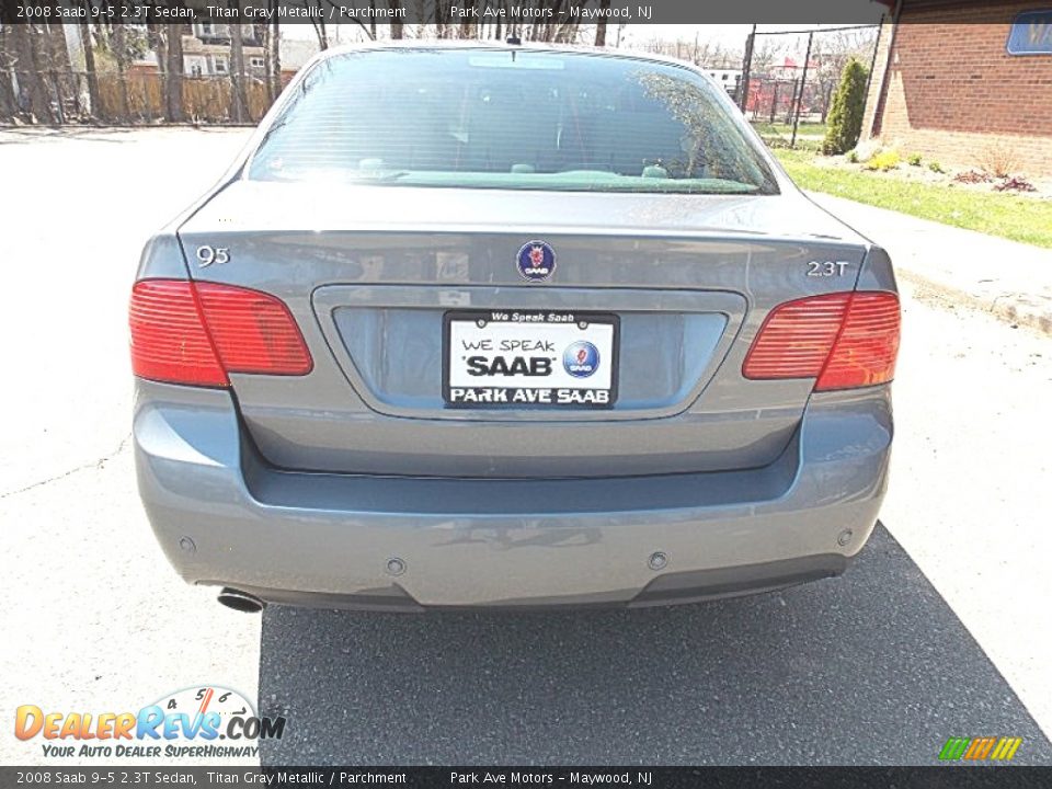 2008 Saab 9-5 2.3T Sedan Titan Gray Metallic / Parchment Photo #3