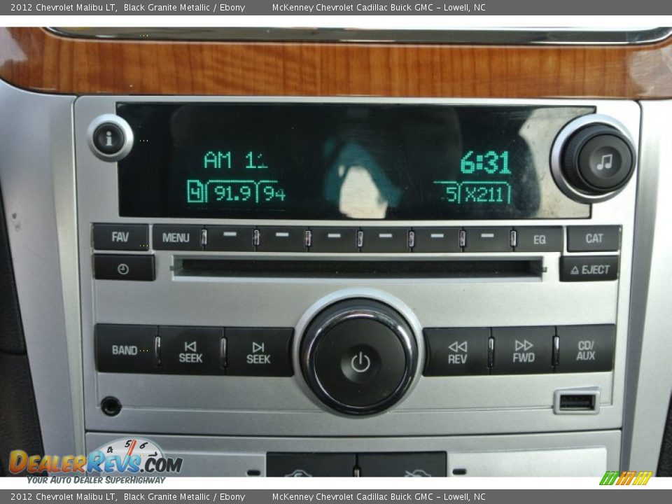 2012 Chevrolet Malibu LT Black Granite Metallic / Ebony Photo #15
