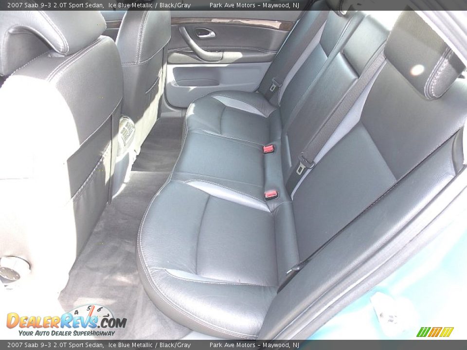 2007 Saab 9-3 2.0T Sport Sedan Ice Blue Metallic / Black/Gray Photo #15