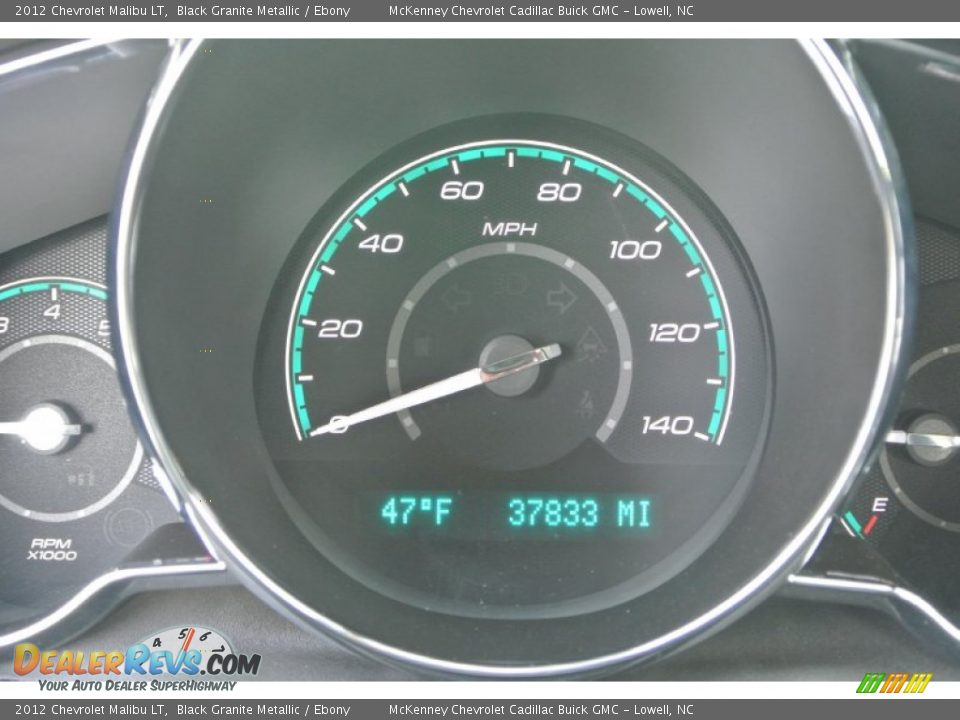 2012 Chevrolet Malibu LT Black Granite Metallic / Ebony Photo #17