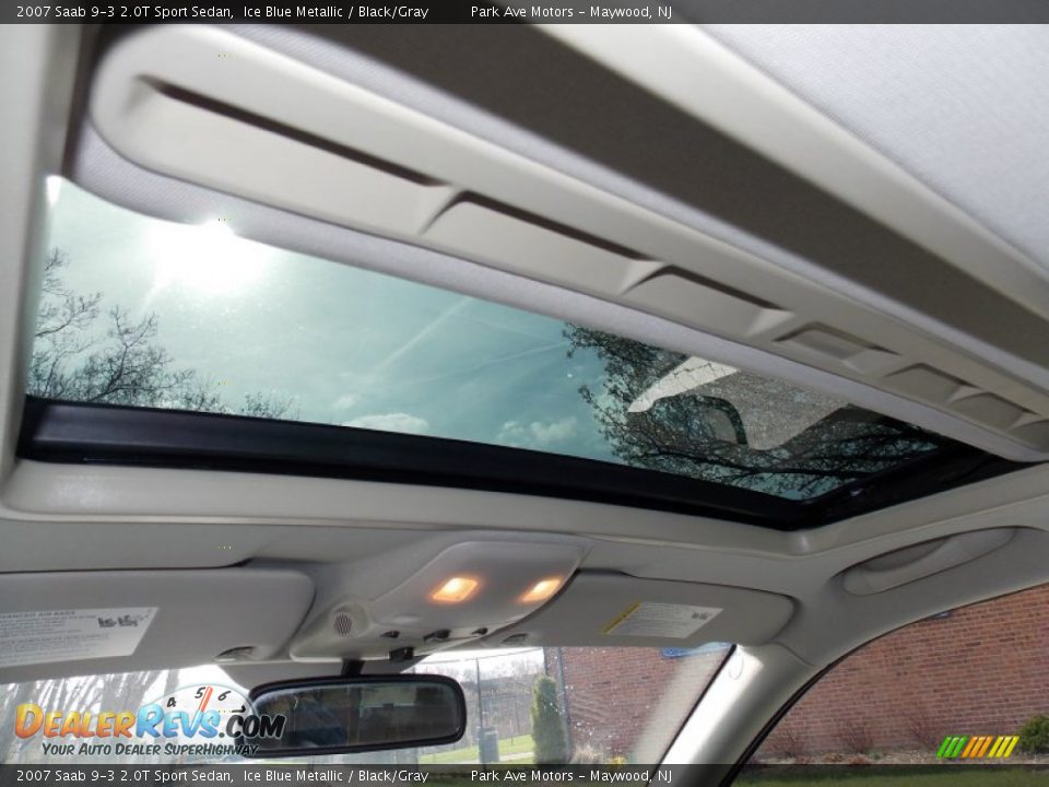 2007 Saab 9-3 2.0T Sport Sedan Ice Blue Metallic / Black/Gray Photo #17