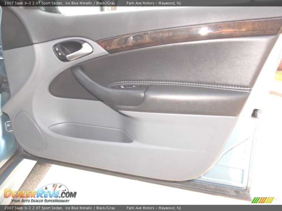 2007 Saab 9-3 2.0T Sport Sedan Ice Blue Metallic / Black/Gray Photo #21