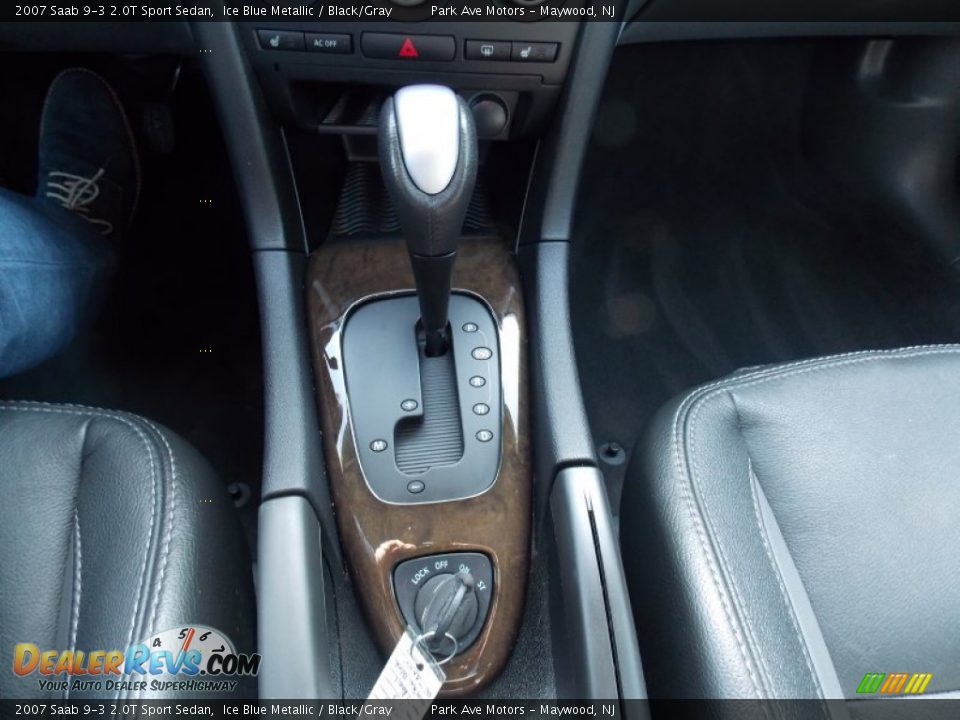 2007 Saab 9-3 2.0T Sport Sedan Ice Blue Metallic / Black/Gray Photo #28