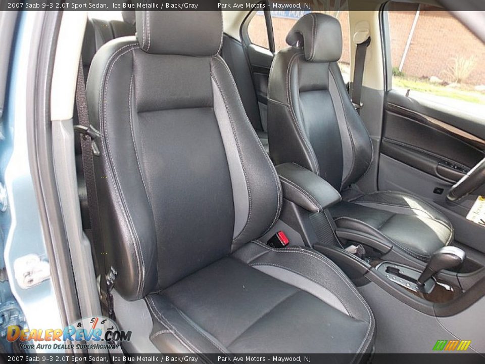2007 Saab 9-3 2.0T Sport Sedan Ice Blue Metallic / Black/Gray Photo #30