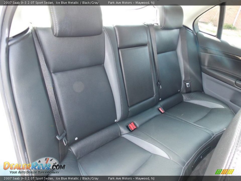 2007 Saab 9-3 2.0T Sport Sedan Ice Blue Metallic / Black/Gray Photo #32