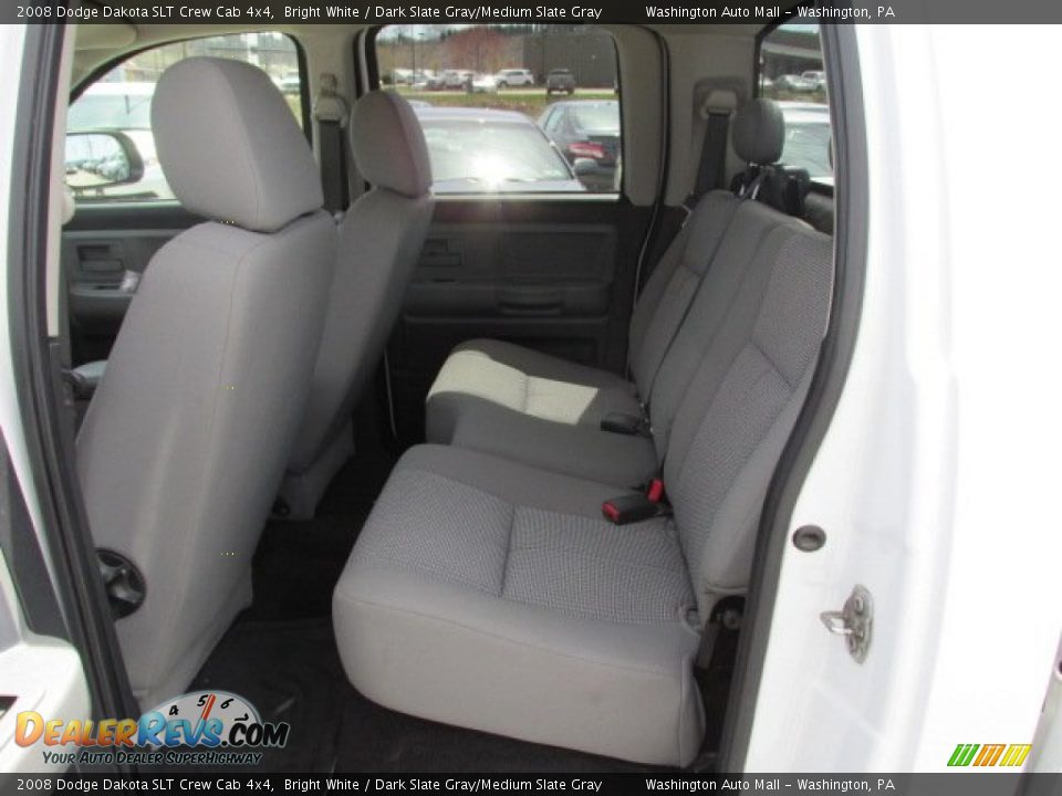 2008 Dodge Dakota SLT Crew Cab 4x4 Bright White / Dark Slate Gray/Medium Slate Gray Photo #16