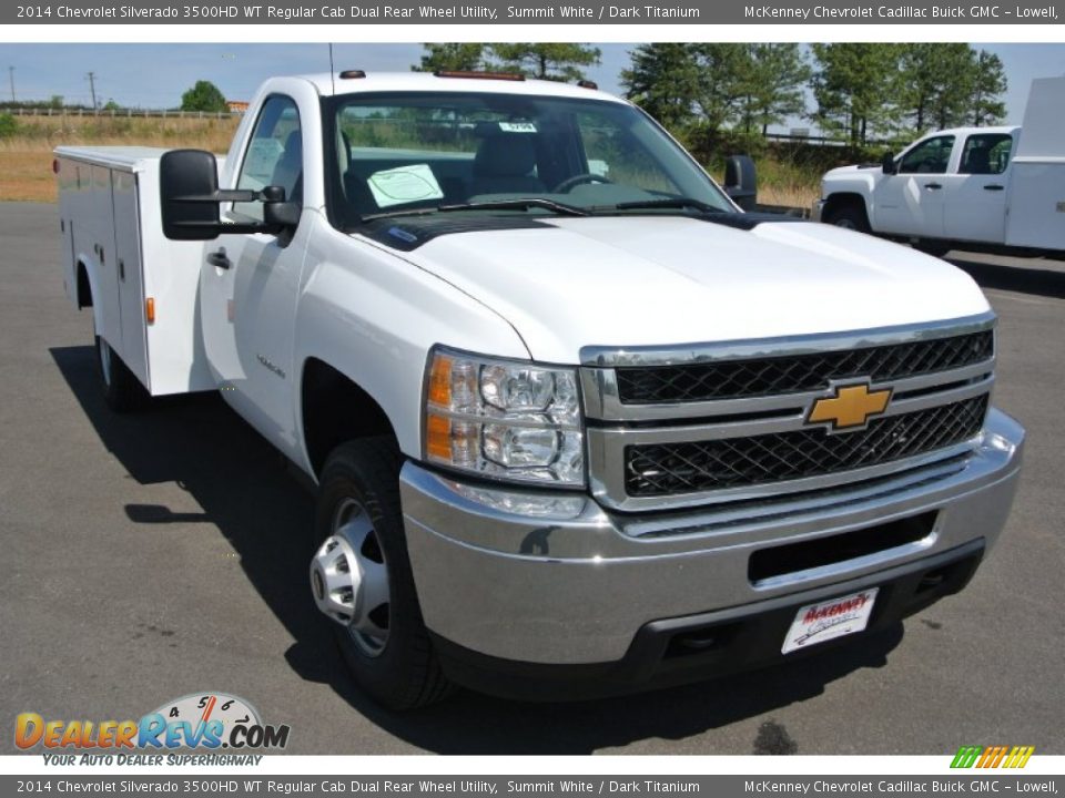 2014 Chevrolet Silverado 3500HD WT Regular Cab Dual Rear Wheel Utility Summit White / Dark Titanium Photo #1