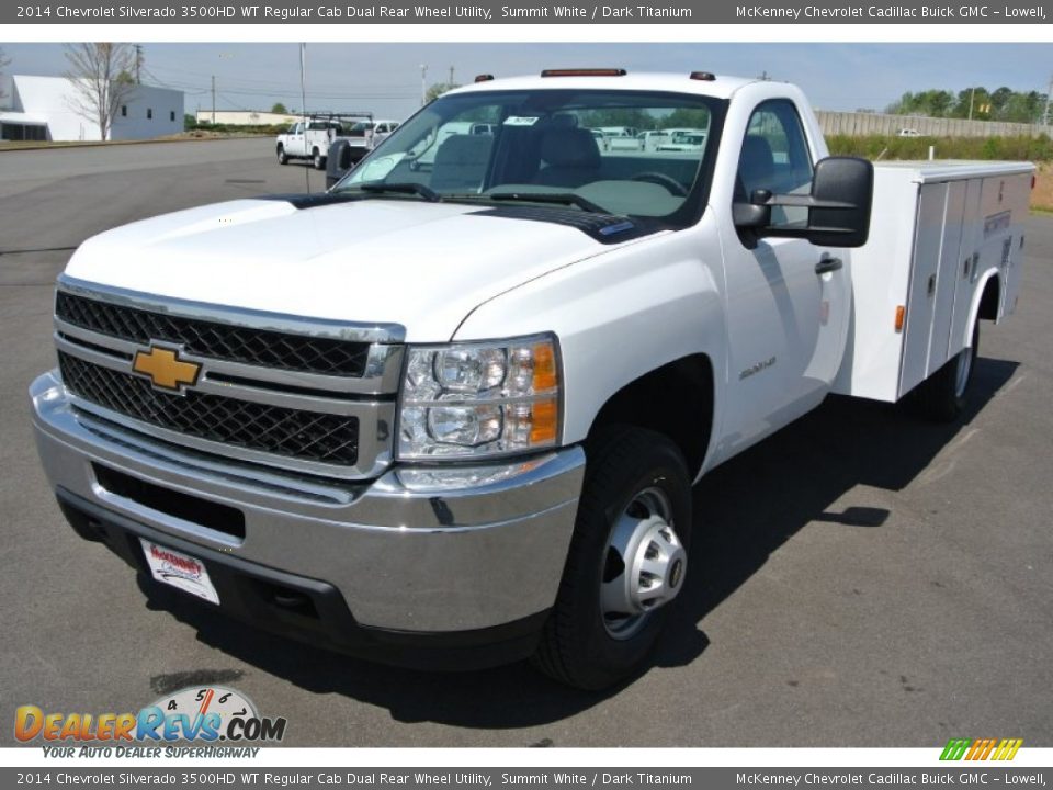 2014 Chevrolet Silverado 3500HD WT Regular Cab Dual Rear Wheel Utility Summit White / Dark Titanium Photo #2