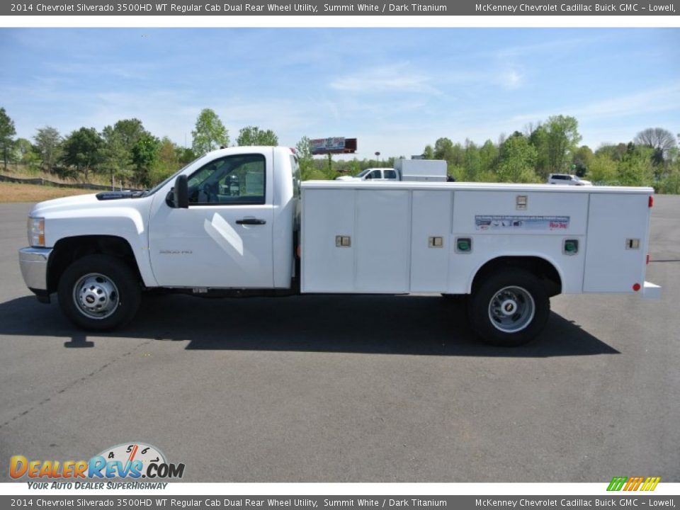 2014 Chevrolet Silverado 3500HD WT Regular Cab Dual Rear Wheel Utility Summit White / Dark Titanium Photo #3