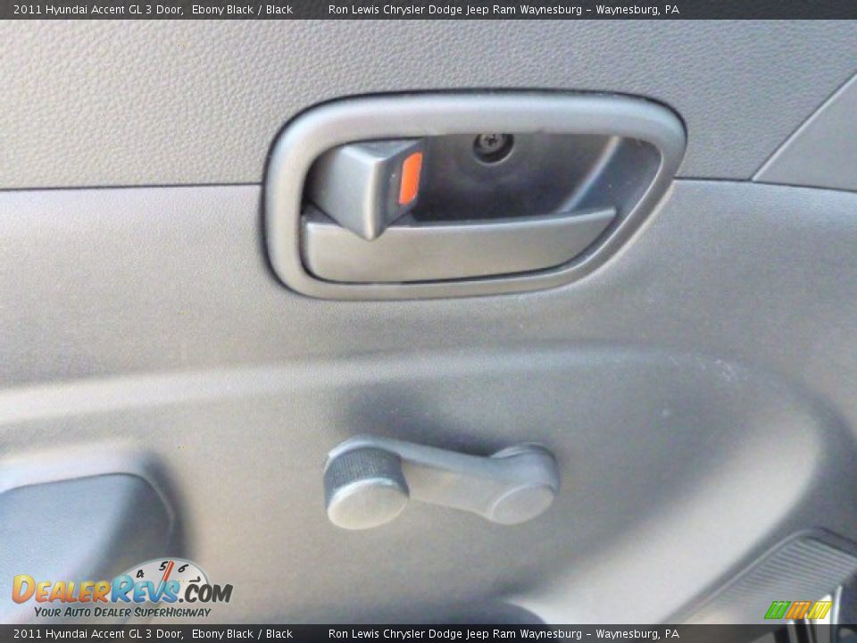 2011 Hyundai Accent GL 3 Door Ebony Black / Black Photo #14