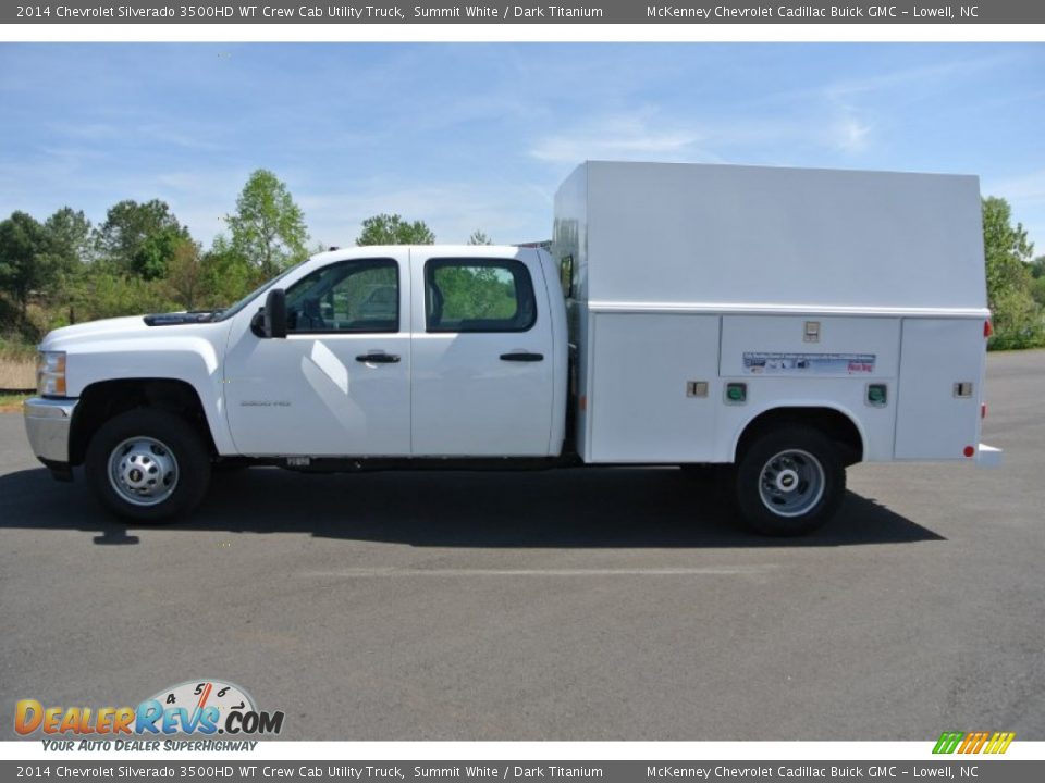 2014 Chevrolet Silverado 3500HD WT Crew Cab Utility Truck Summit White / Dark Titanium Photo #3