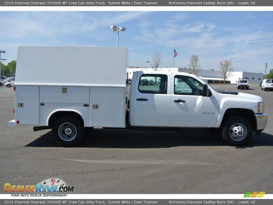 2014 Chevrolet Silverado 3500HD WT Crew Cab Utility Truck Summit White / Dark Titanium Photo #6