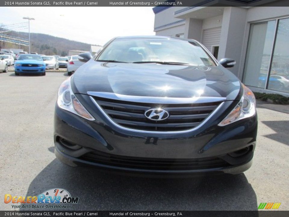 2014 Hyundai Sonata GLS Pacific Blue Pearl / Camel Photo #4