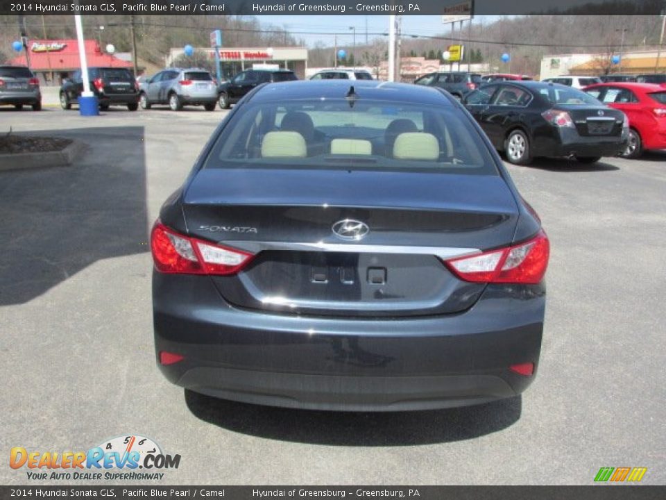 2014 Hyundai Sonata GLS Pacific Blue Pearl / Camel Photo #6