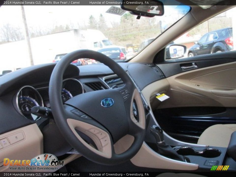 2014 Hyundai Sonata GLS Pacific Blue Pearl / Camel Photo #8