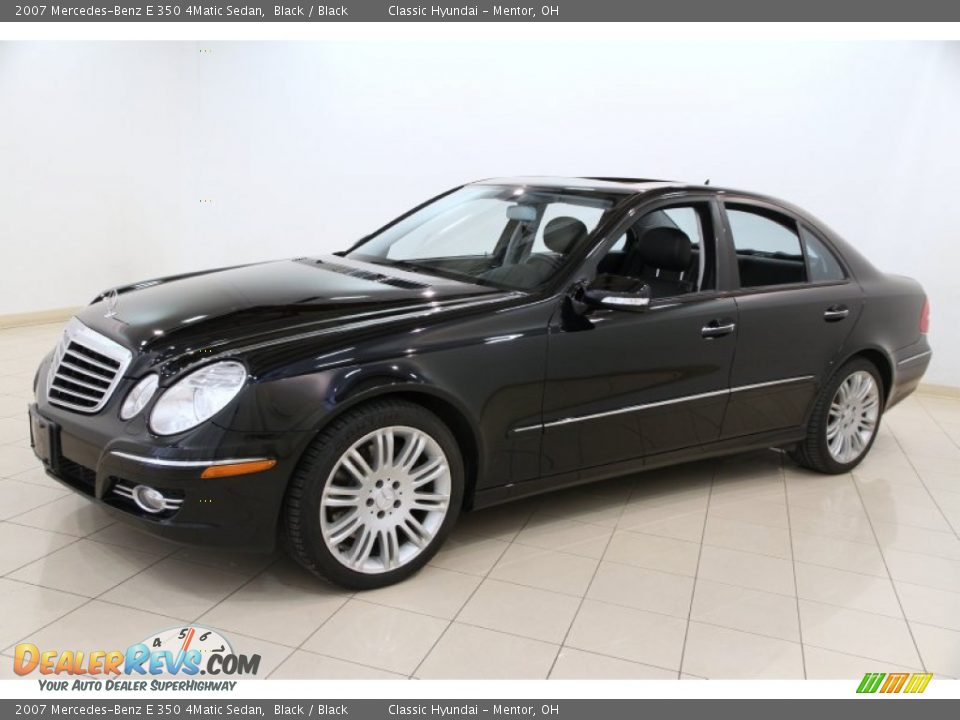 2007 Mercedes-Benz E 350 4Matic Sedan Black / Black Photo #3