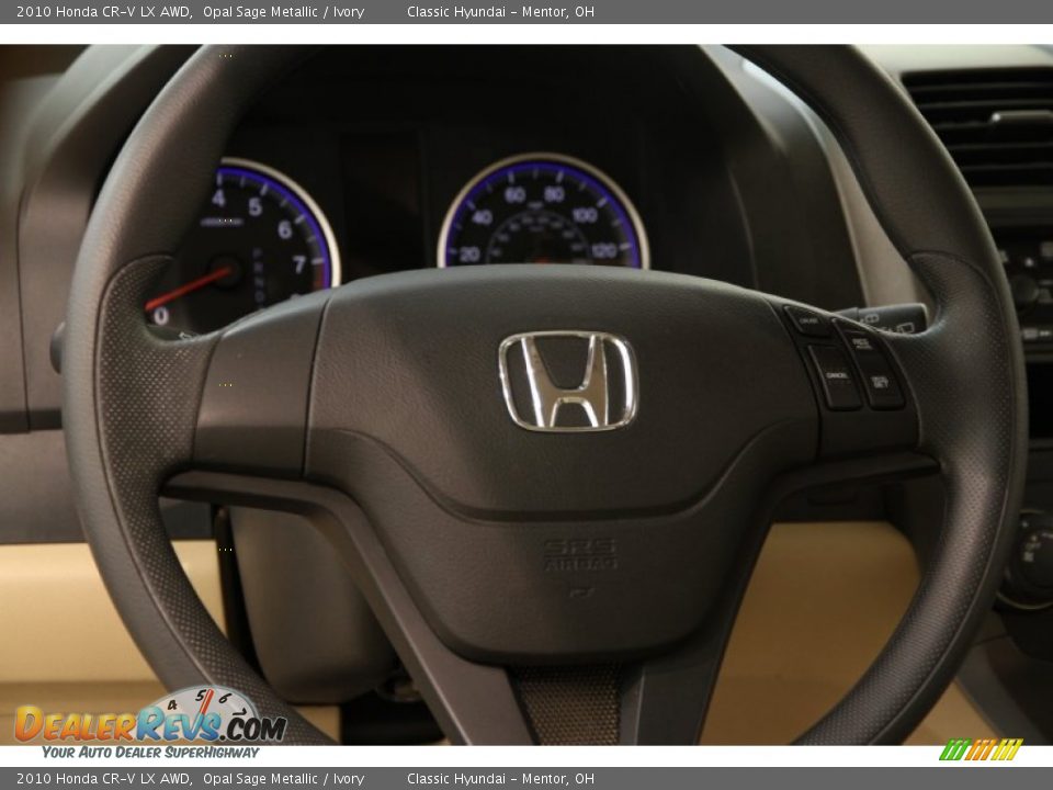 2010 Honda CR-V LX AWD Opal Sage Metallic / Ivory Photo #6
