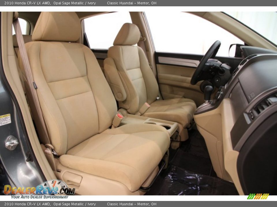 2010 Honda CR-V LX AWD Opal Sage Metallic / Ivory Photo #11