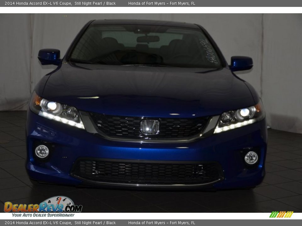2014 Honda Accord EX-L V6 Coupe Still Night Pearl / Black Photo #2