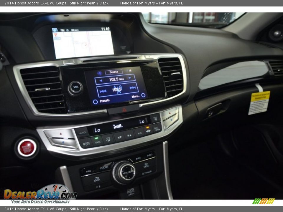 2014 Honda Accord EX-L V6 Coupe Still Night Pearl / Black Photo #10
