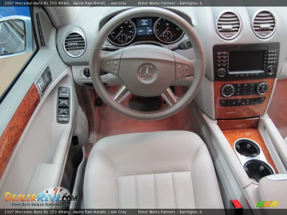 2007 Mercedes-Benz ML 350 4Matic Alpine Rain Metallic / Ash Grey Photo #24
