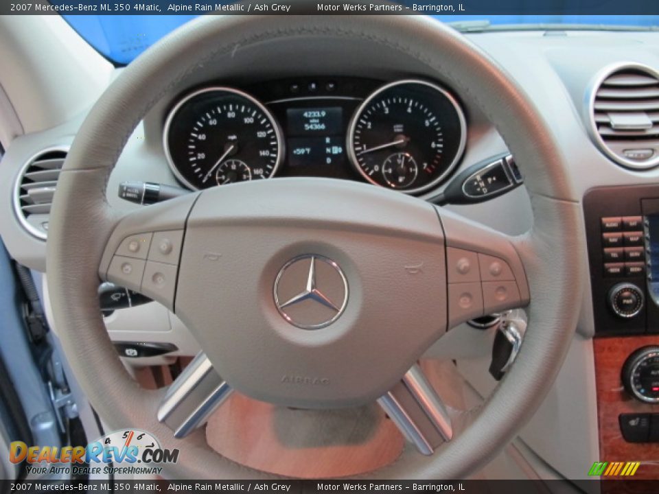 2007 Mercedes-Benz ML 350 4Matic Alpine Rain Metallic / Ash Grey Photo #33