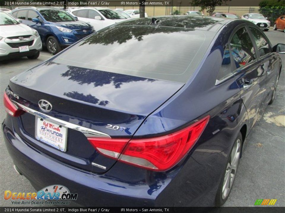 2014 Hyundai Sonata Limited 2.0T Indigo Blue Pearl / Gray Photo #7