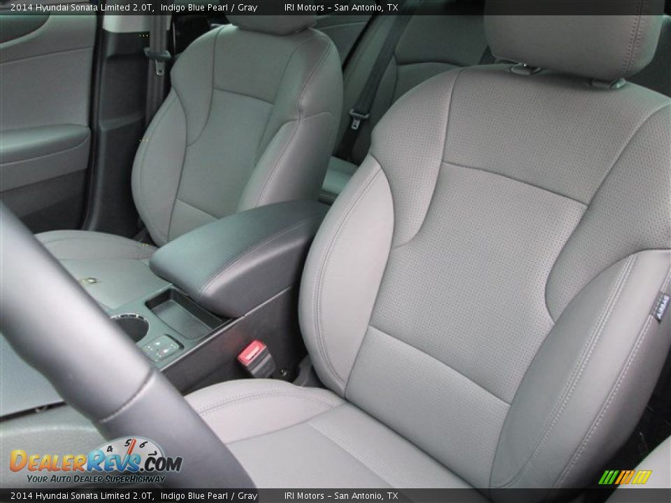 2014 Hyundai Sonata Limited 2.0T Indigo Blue Pearl / Gray Photo #8