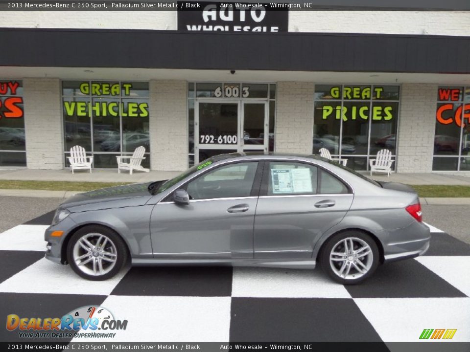 2013 Mercedes-Benz C 250 Sport Palladium Silver Metallic / Black Photo #1