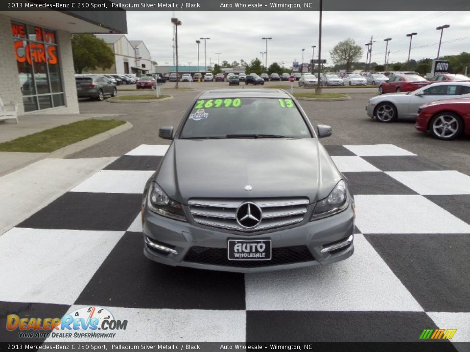 2013 Mercedes-Benz C 250 Sport Palladium Silver Metallic / Black Photo #2