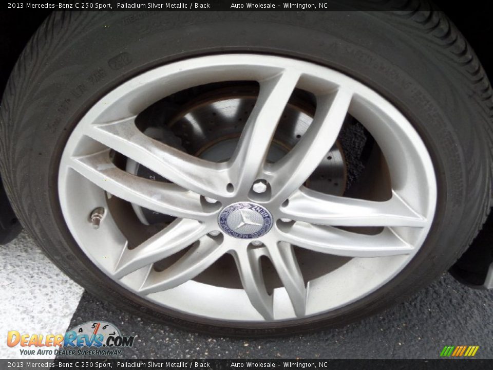 2013 Mercedes-Benz C 250 Sport Palladium Silver Metallic / Black Photo #7