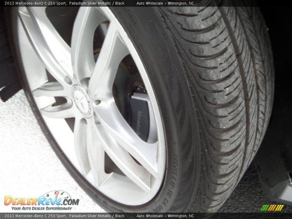 2013 Mercedes-Benz C 250 Sport Palladium Silver Metallic / Black Photo #9