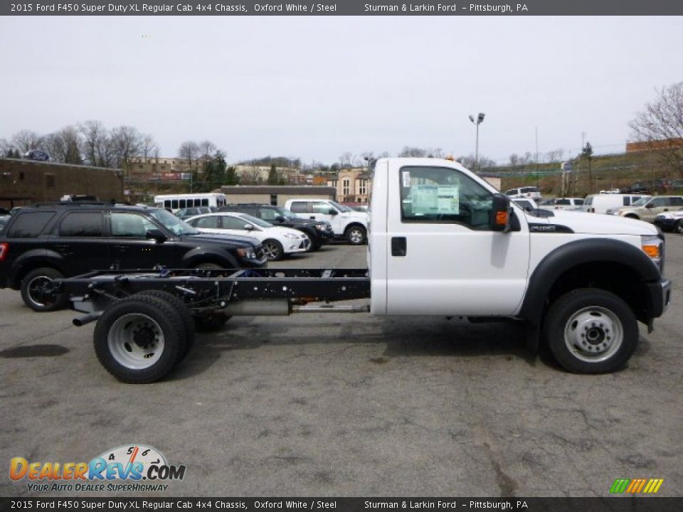 2015 Ford F450 Super Duty XL Regular Cab 4x4 Chassis Oxford White / Steel Photo #2