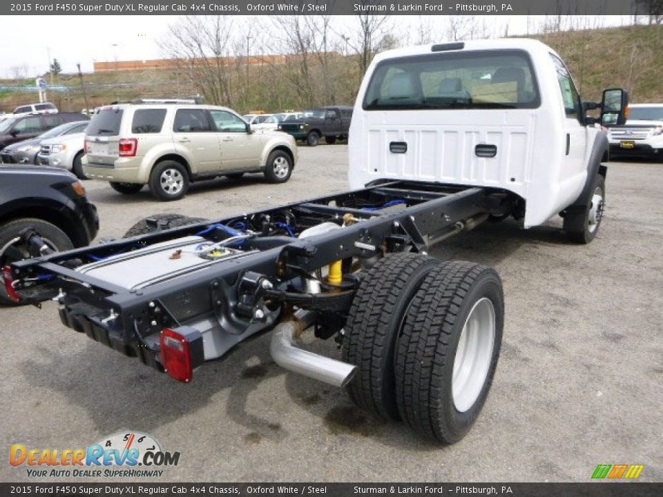 2015 Ford F450 Super Duty XL Regular Cab 4x4 Chassis Oxford White / Steel Photo #3