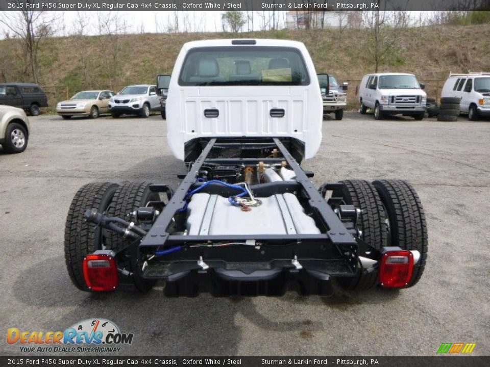 2015 Ford F450 Super Duty XL Regular Cab 4x4 Chassis Oxford White / Steel Photo #4