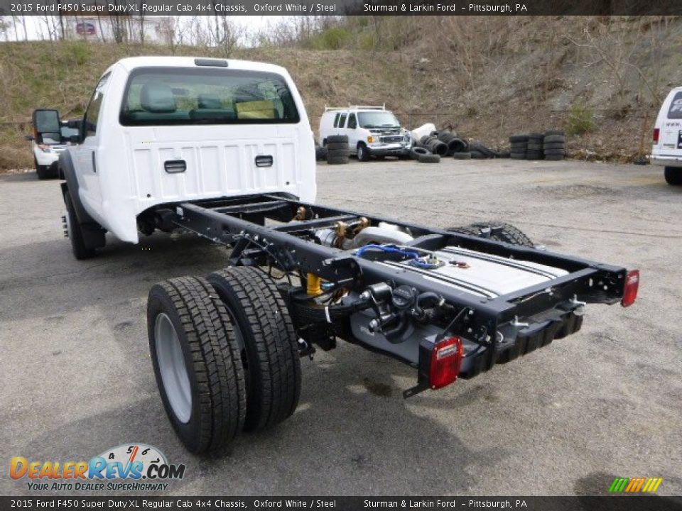 2015 Ford F450 Super Duty XL Regular Cab 4x4 Chassis Oxford White / Steel Photo #5
