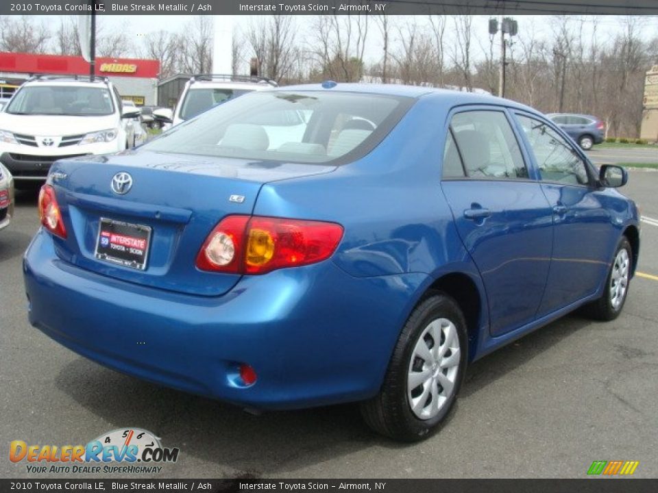 2010 Toyota Corolla LE Blue Streak Metallic / Ash Photo #4