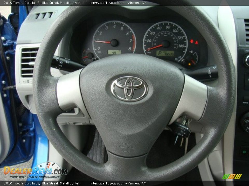 2010 Toyota Corolla LE Blue Streak Metallic / Ash Photo #12