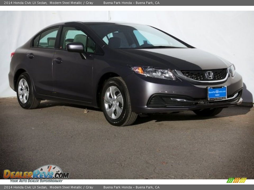 2014 Honda Civic LX Sedan Modern Steel Metallic / Gray Photo #1