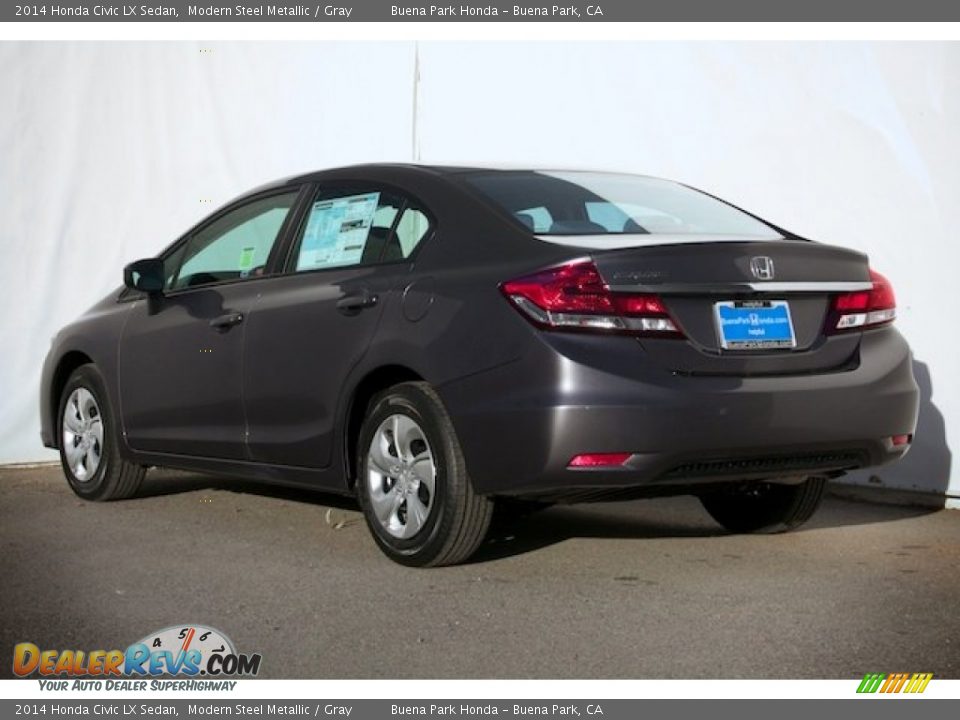 2014 Honda Civic LX Sedan Modern Steel Metallic / Gray Photo #2