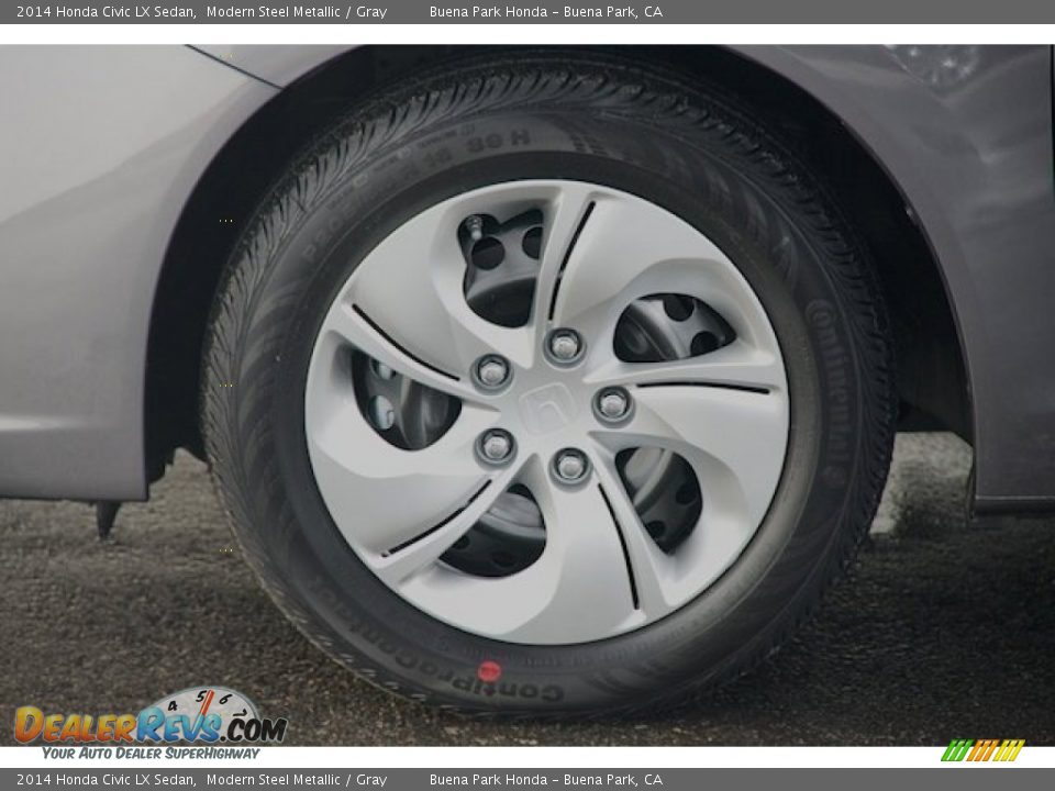 2014 Honda Civic LX Sedan Modern Steel Metallic / Gray Photo #7