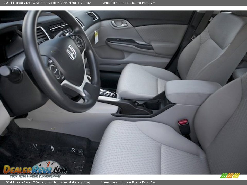 2014 Honda Civic LX Sedan Modern Steel Metallic / Gray Photo #10