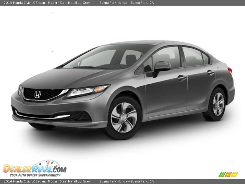 2014 Honda Civic LX Sedan Modern Steel Metallic / Gray Photo #19