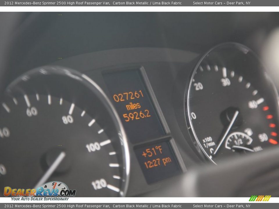 2012 Mercedes-Benz Sprinter 2500 High Roof Passenger Van Carbon Black Metallic / Lima Black Fabric Photo #8