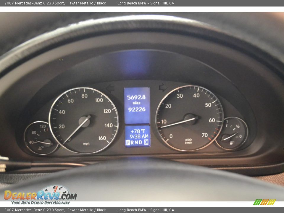 2007 Mercedes-Benz C 230 Sport Pewter Metallic / Black Photo #24