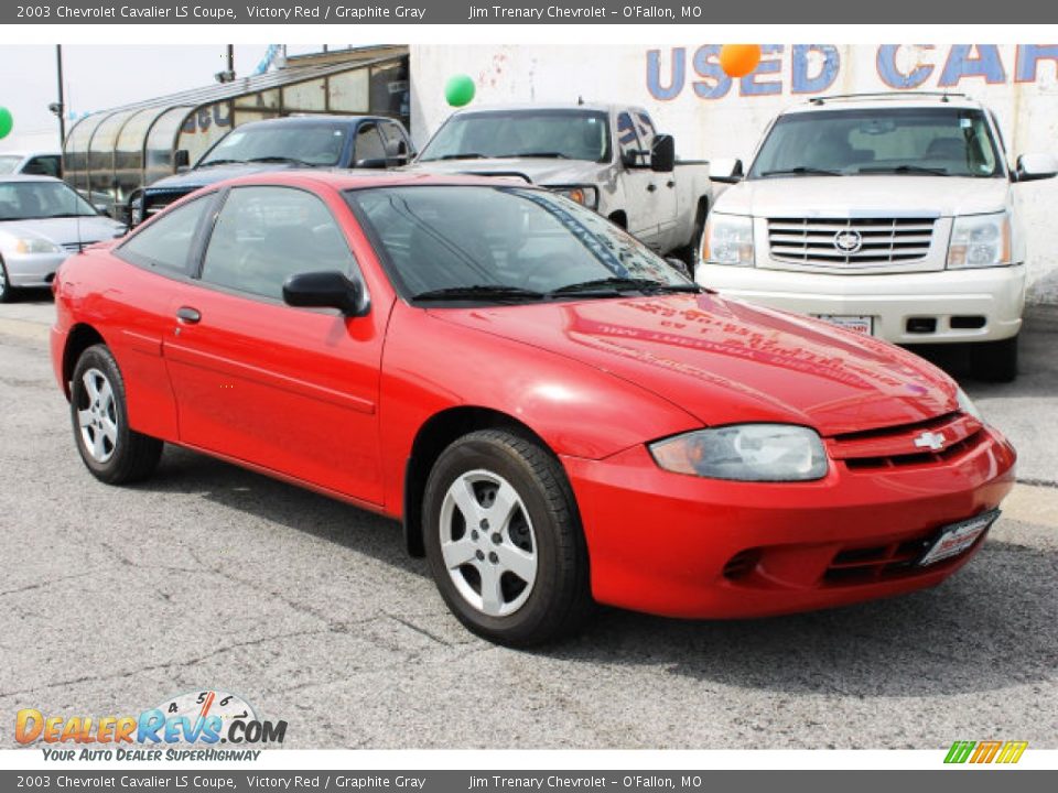 2003 Chevrolet Cavalier LS Coupe Victory Red / Graphite Gray Photo #2