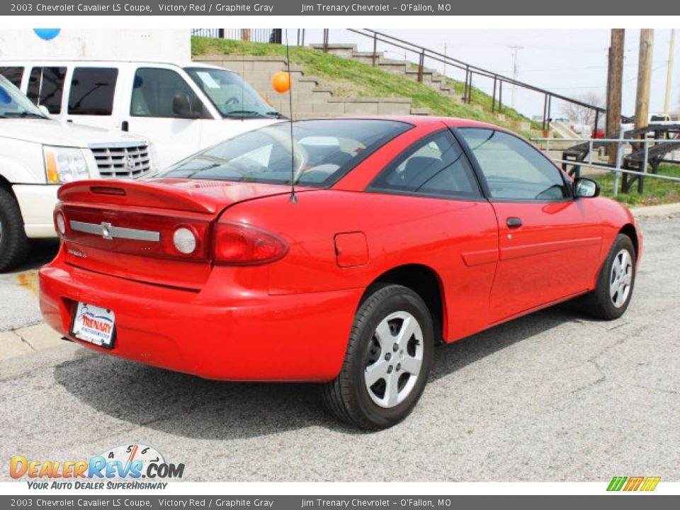 2003 Chevrolet Cavalier LS Coupe Victory Red / Graphite Gray Photo #3